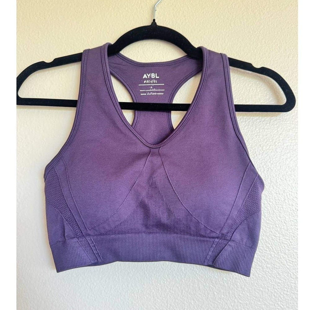 AYBL Purple Racerback Sports Bra S Yoga Loungewear Athleisure Comfort Clean Girl